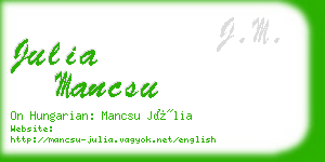 julia mancsu business card